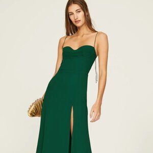 Reformation Juliette Dress Emerald